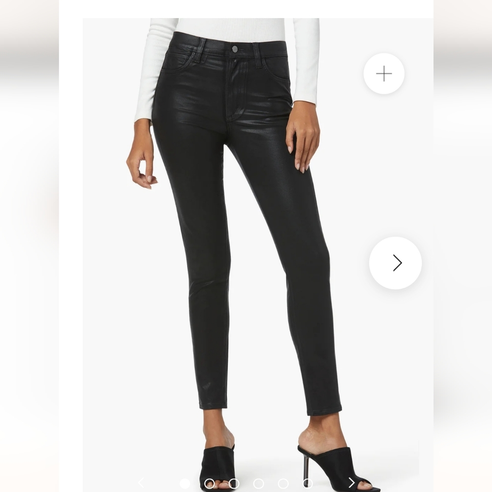 Joe's Charlie Coated Black Jeans. Size 26